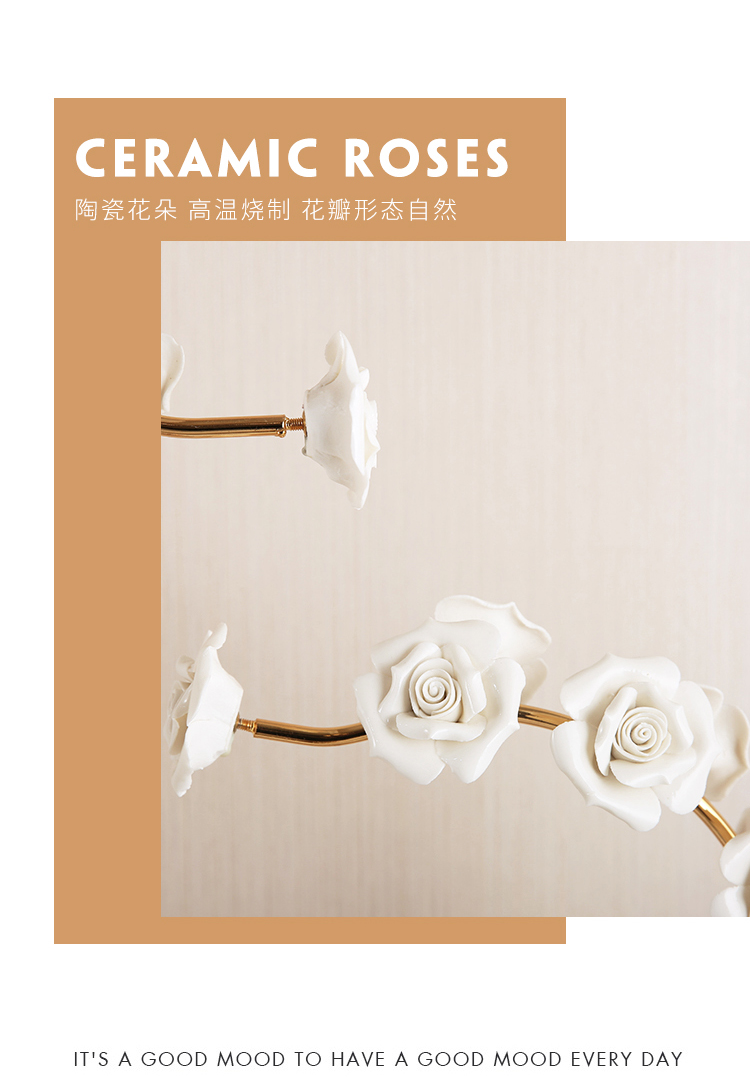 Modern creative light key-2 luxury ceramic flower art butterfly orchid art table decorations furnishing articles sitting room TV cabinet decoration