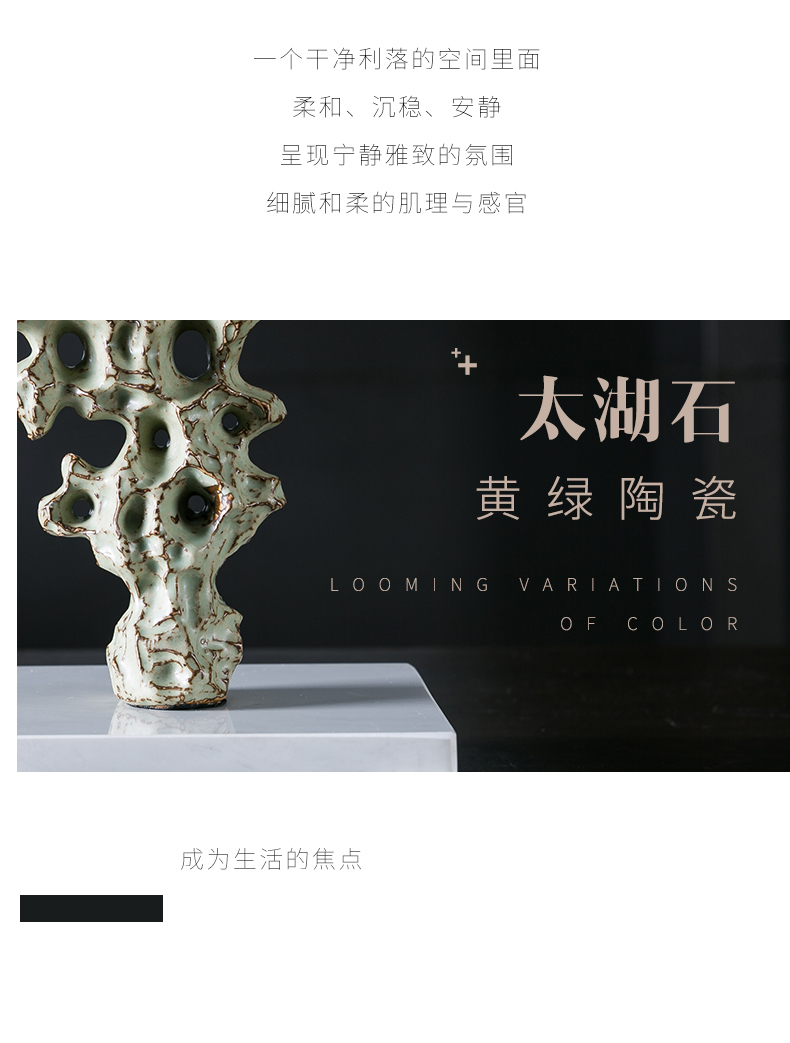 New Chinese style of creative wine decorations furnishing articles household act the role ofing is tasted ceramic taihu Nordic sitting room, office decoration