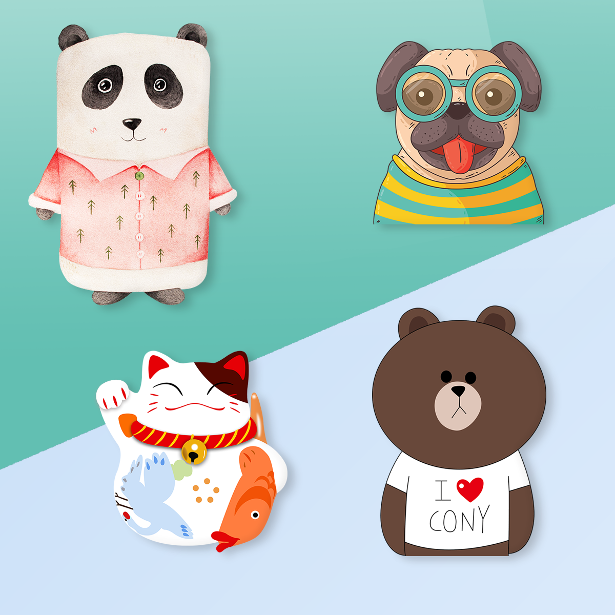 Stereo red envelope cartoon alien red envelope cute bear recruitment cat is the creation of the full moon of the anniversary