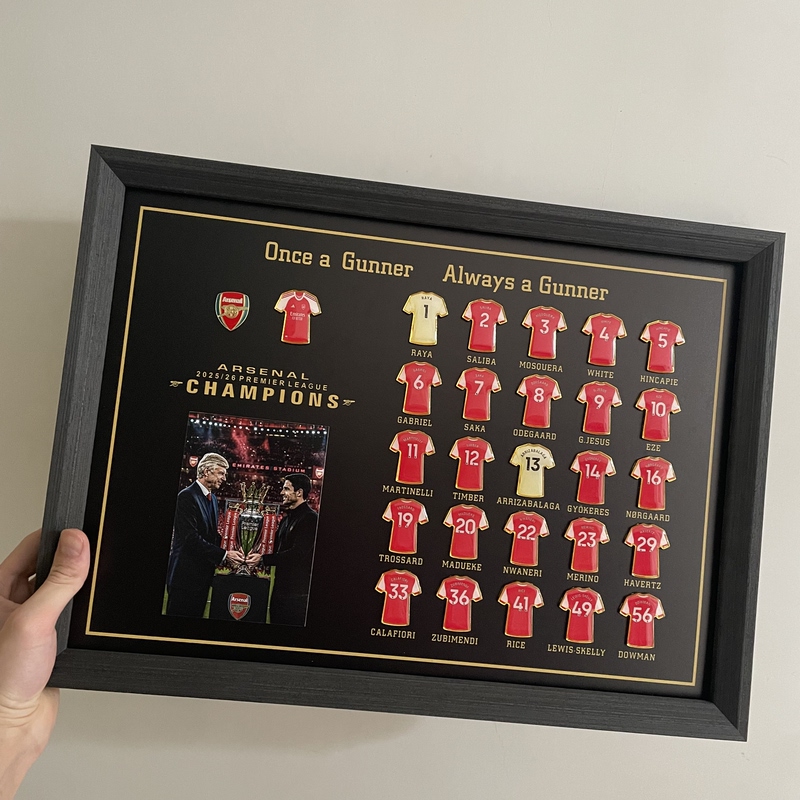 Arsenal Henry Jersey Badge Photo Frame Creative Design, Also Saka and Reiss Give Gifts to Fans and Boyfriends for Valentine's Day Arsenal Henry Jersey Badge Photo Frame Creative Design, Also Saka and Reiss Give Gifts to Fans and Boyfriends for Valentine's Day