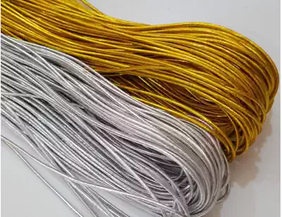 1mm trademark Gold and Silver Springs zha kou sheng triangular trademark clothing tag card gold beaded wire 110 m