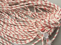 Red and white cotton ropes blue and white cotton ropes old cotton ropes old trousers bags drawstring thick cotton solid cotton 40 meters