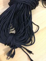 1 2mm black beaded rope label rope Trademark rope Wen play rope black core rope braided rope 190 m