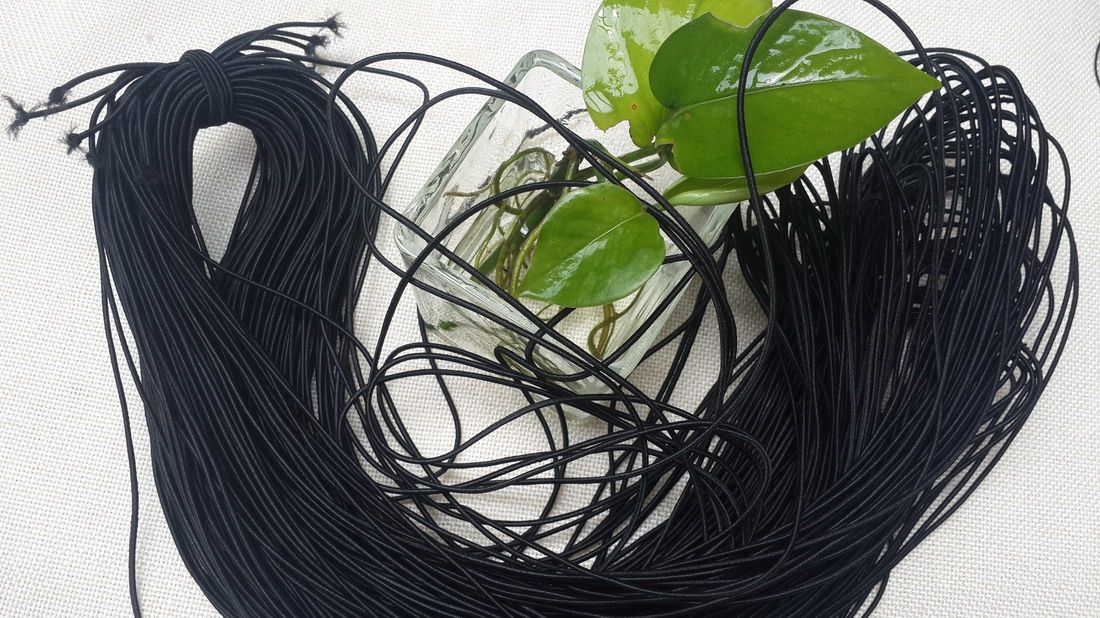 1 1 5mm black tag elastic cord notebook tie rope Buddha beads elastic nylon elastic beaded rope 85 meters