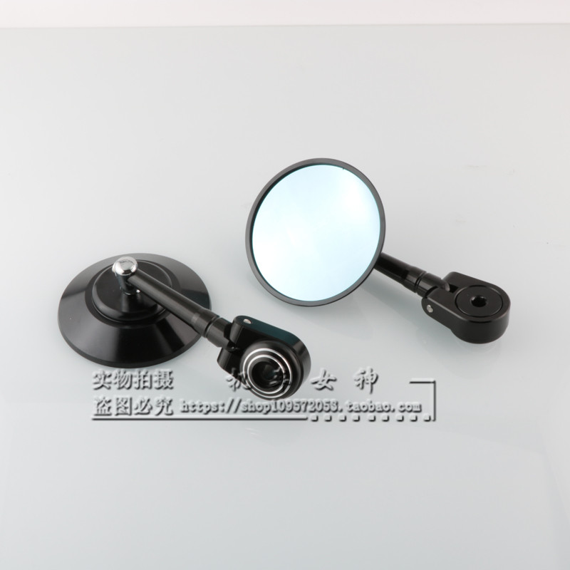 Retro Locomotive Retrofit CNC Aluminum Alloy Rear Mirror Dragon JiaV Café Guard Rail 400 Cruise-Man handlebar reflective mirror