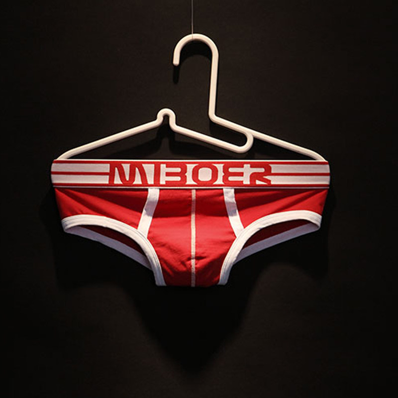 3 pairs of men's underwear simple triangles of pure cotton - summer low waist youth breathable to confuse students pants trend personality