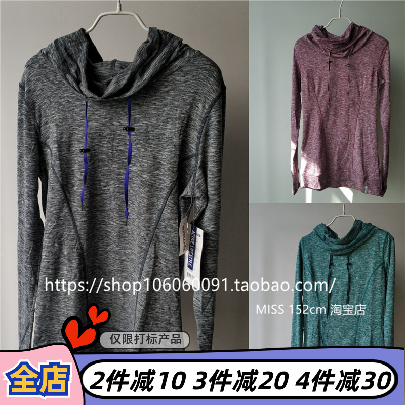 Foreign Trade Canada Raw Single Pile High Collar Speed Dry High Elasticity Outdoor Sports Running Yoga Long Sleeve Head Thick Cotton T
