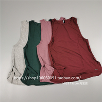 Foreign trade Canada original single summer clothes Breathable high elastic quick-drying bifurcated sports fitness running yoga vest cover