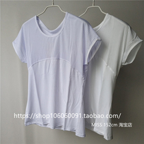 Foreign trade quality womens summer clothing splicing mesh hole breathable quick-drying running fitness exercise yoga short-sleeved T-shirt blouse