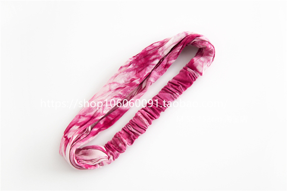 Foreign trade original single cabbage price Hand a cotton and soft tie-dyed sports yoga hair band Wash face headscarf hair accessories