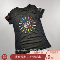 Foreign trade original single mens and womens summer clothes V-neck round neck quick-drying high elastic stitching mesh hole breathable sportswear running short-sleeved T-shirt