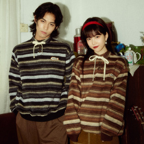 ALOHA Retro Hong Kong Style Couples Striped Sweater #MoreLet me love you willingly