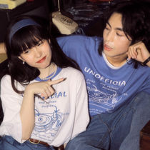 Jiu Niu Zhuo Zi ALOHA couple short-sleeved T-shirt #Actually you are a painting ruthlessly hang on this old heart