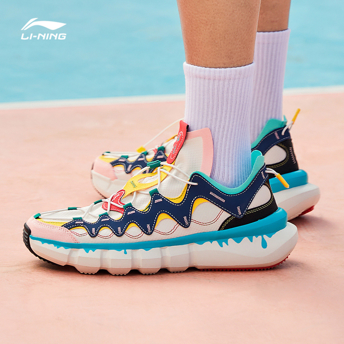 Li Ning casual shoes for men and women 2022 summer models Enlightenment 2 3 Dragon Boat Festival couple low-top sneakers AGBR051 052