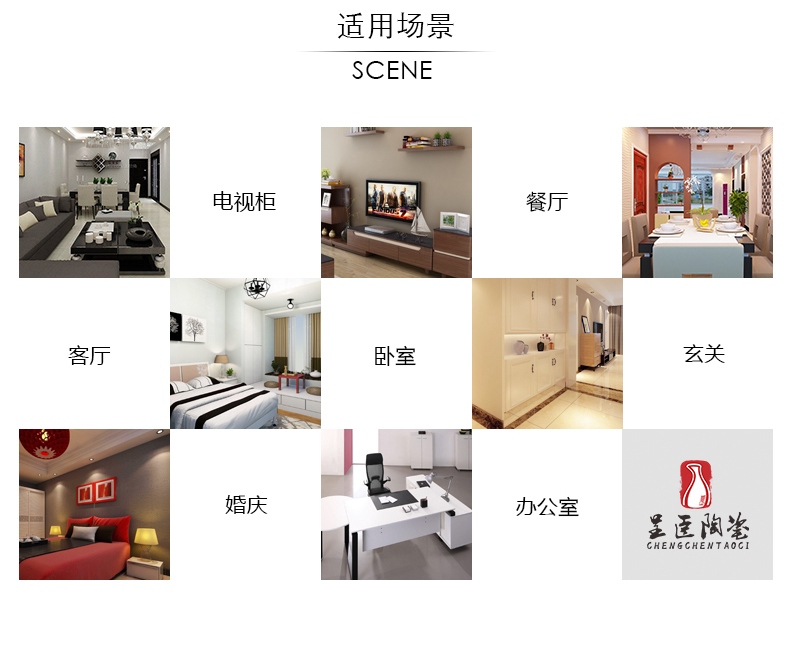 Jingdezhen European golden vase flower arrangement sitting room home decoration ceramic bottle of table wine porch place home
