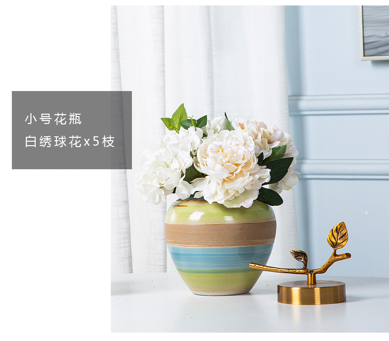 Jingdezhen porcelain furnishing articles sitting room tea table wine table decoration vase color ceramic bottle of flower arranging art suits for