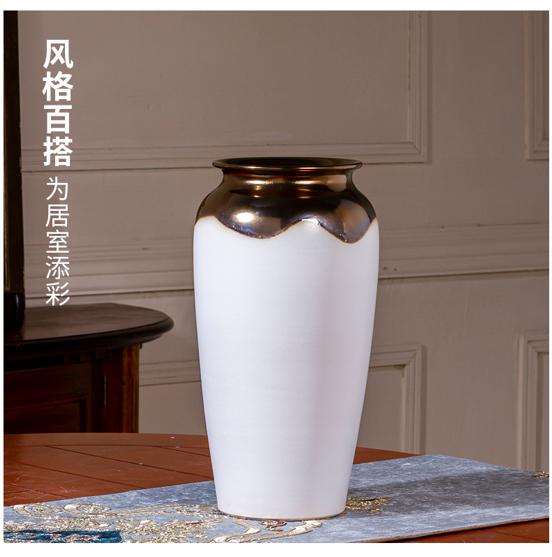 Extra large new flower pot new Chinese jingdezhen ceramic vase sitting room place a hydroponic lucky bamboo big flowers