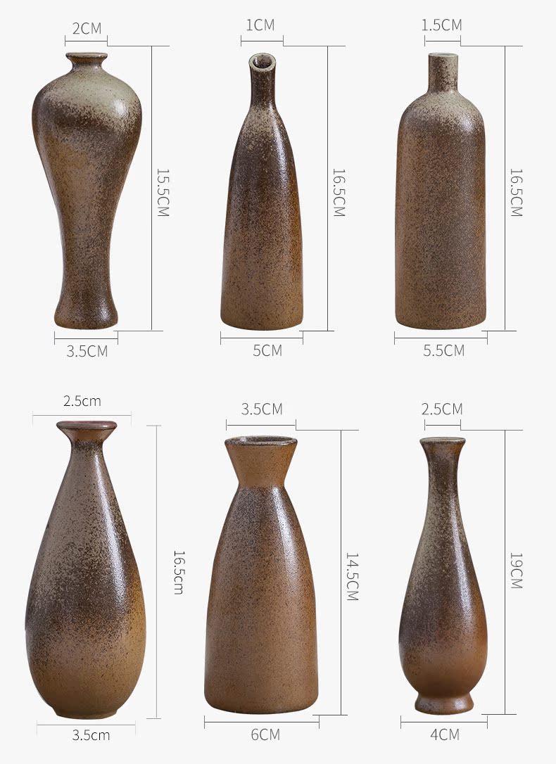 Jingdezhen creative ceramic floret bottle restoring ancient ways furnishing articles sitting room porch desk office xuan table flower decoration