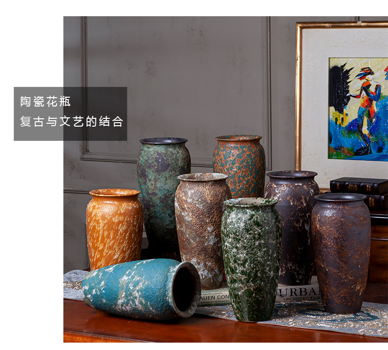 Jingdezhen new I and contracted stoneware furnishing articles sitting room balcony hydroponic flower arranging simulation TV ark adornment flowers