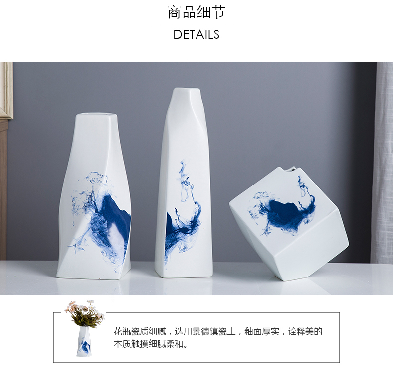 Jingdezhen small expressions using vases, flower arranging flower implement dried flower flower vases furnishing articles floret bottle wine cabinet office computer desk