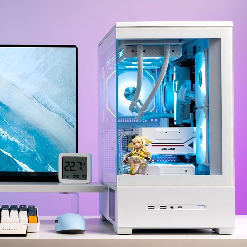 I7 14700Kf/I5 14600Kf/12600Kf Pure White Sea View Room Water-Cooled Computer Gaming Console