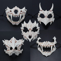  Tiger mask cos Halloween horror props Japanese writer Kurado Mito two yuan night fork dragon god mask