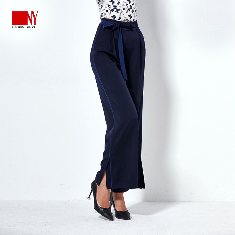 Nyi NY Latin dance pants Women's new high waist straight cylinder wide leg pants Gittbamoden National Peugette ballroom Dancing Practice-Taobao