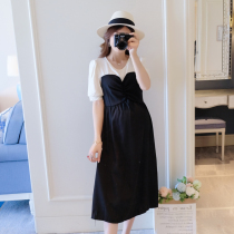 High-end maternity dress summer dress 2021 new fashion age-reducing temperament pregnant woman skirt summer mid-length