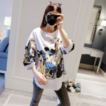 Maternity shirts long spring and autumn shirts cute cartoon cotton clothes fashion tops maternity clothes spring and summer clothes
