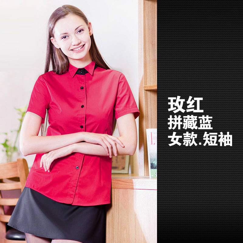 Khách sạn attendant steamsuit ngắn tay đồng phục nhà hàng mùa hè nhà hàng nhà hàng lẩu quần áo làm việc nhà hàng nhà hàng