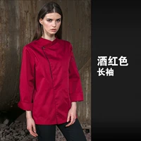 Бургундские длинные рукава открыты 𫔭 рубашка