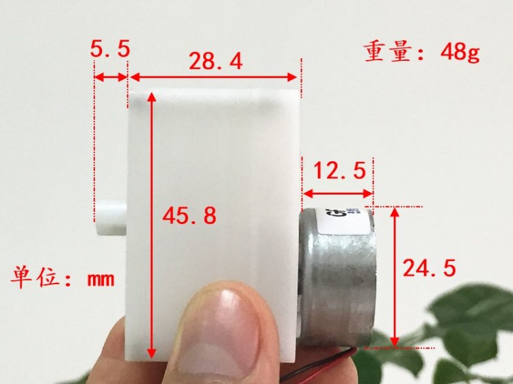 New DC 6 V 10 Turn Low Rev Large Torque Double Flat Position Shaft 300 Plastic Reduction Motor