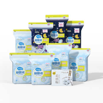 [航天合作品牌]倍舒特卫生巾抑菌透气防漏安睡裤日夜组合装姨妈巾实付79.9元到手包邮