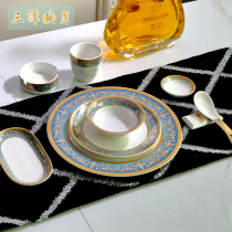 Creative home cake plate dinner plate steak plate tableware set table Western food plate European fruit plate living room