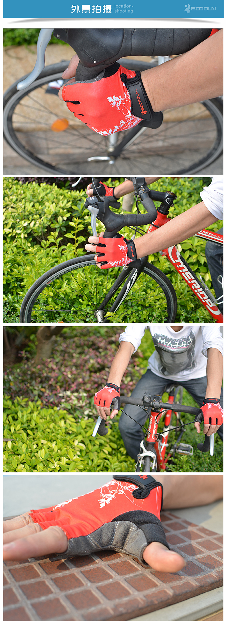 Gants de cyclisme mixte BOODUN - Ref 2239841 Image 9