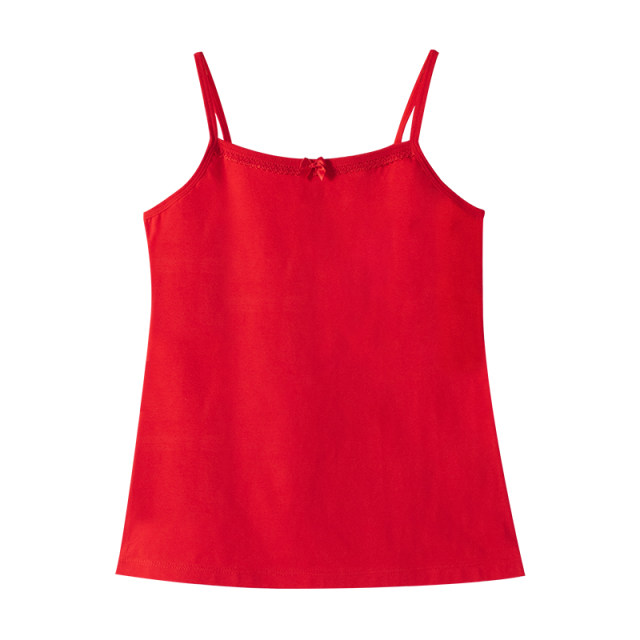 Red Vest for Girls Aged 12, Suitable for the Year of the Horse, Designed for Development Period, Prevents Protrusion, Girls' Underwear