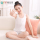 Girls' Pure Cotton Underwear for the Developmental Stage, Anti-Bump Vest for First Stage Growth, White Long Style