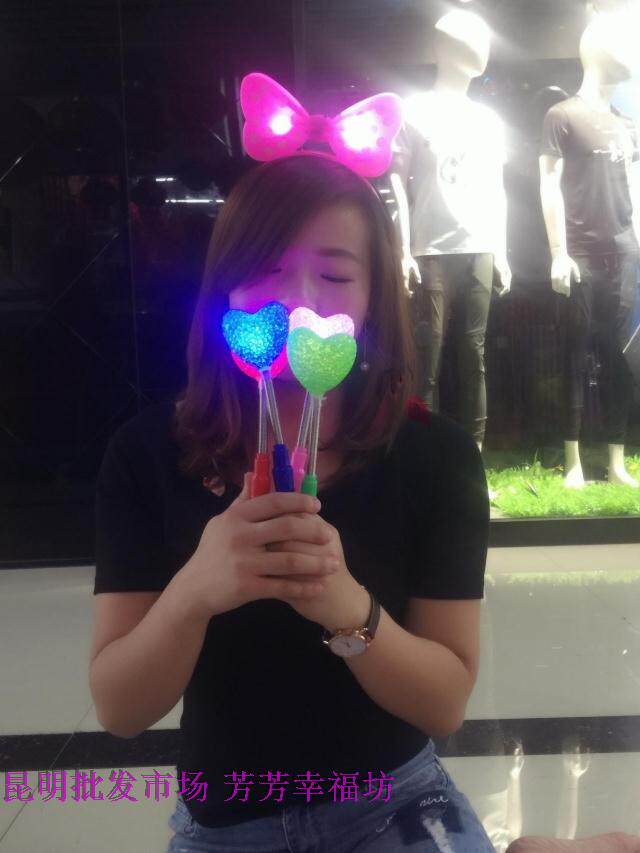 Activity glowing toys Wedding proposition core lamp heart - shaped flash rod LED electronic bar