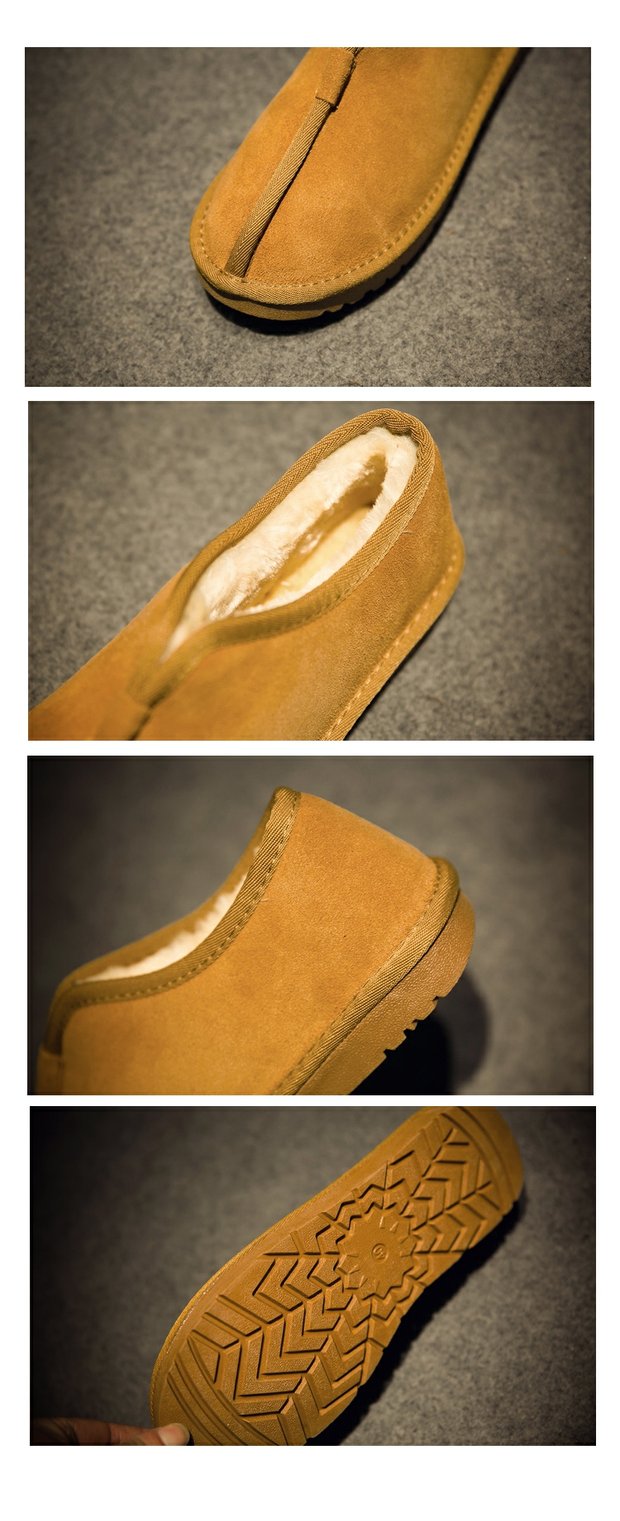 Giày cotton Monk đôi phong cách Trung Quốc Bánh mì cotton nam Giày da retro Nhật Bản thấp giúp ấm áp cho đôi giày tuyết nam giày sneaker