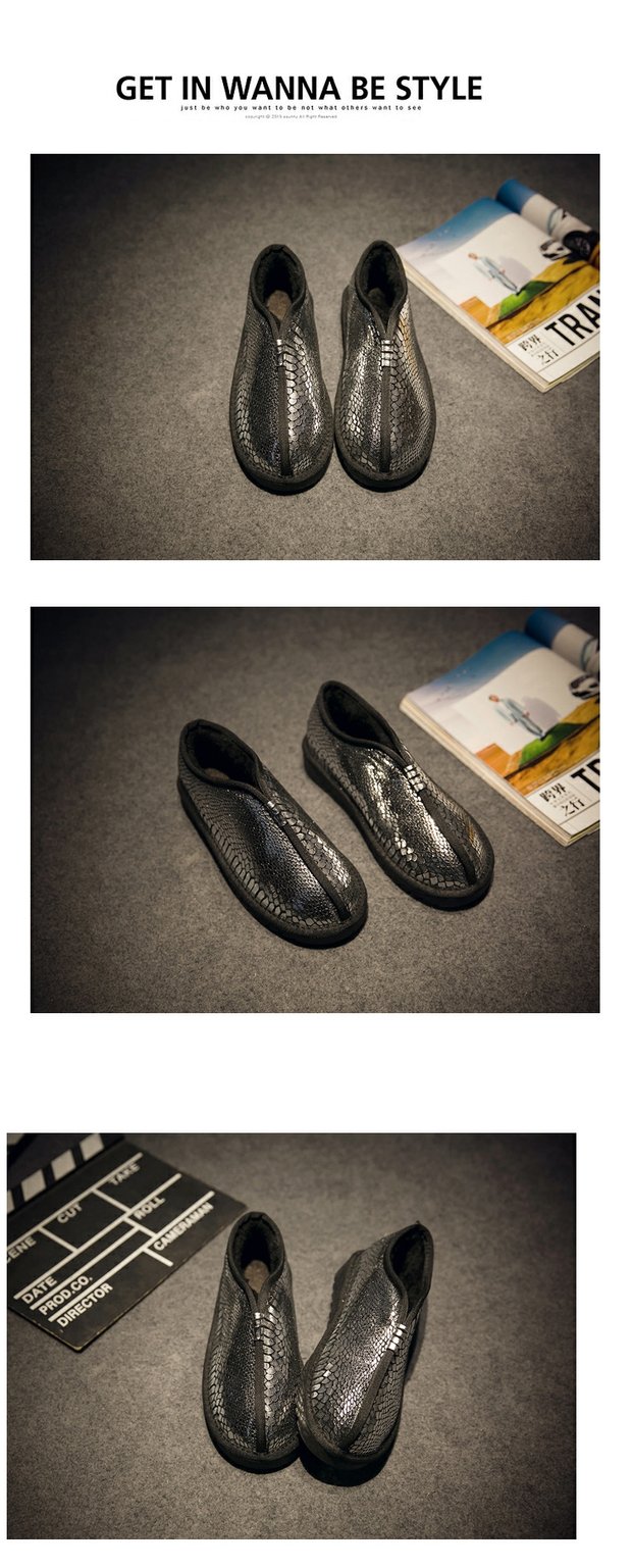 Giày cotton Monk đôi phong cách Trung Quốc Bánh mì cotton nam Giày da retro Nhật Bản thấp giúp ấm áp cho đôi giày tuyết nam giày sneaker