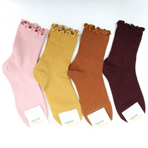 South Korea East Gate imported kikiyasocks pure cotton candy socks children ruffle side socks Four Seasons socks