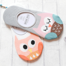 South Korea imported FakeSocks cartoon boat Socks owl cotton cotton shallow socks women invisible socks