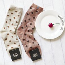 South Korea imported BENE SOX stockings Joker womens socks cute shiny wave dot pile stockings Spring and Autumn Winter