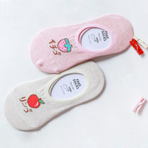 South Korea imported FakeSocks boat Socks Banana strawberry watermelon peach socks cute sweet lady Cotton