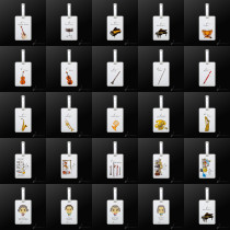 Music instrument PU leather leather leather case card cover luggage tag piano saxophone guitar harp