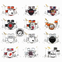 Music band instrument jazz drum kit drum Model Assembly ornaments Beatles Queen Rolling Stone