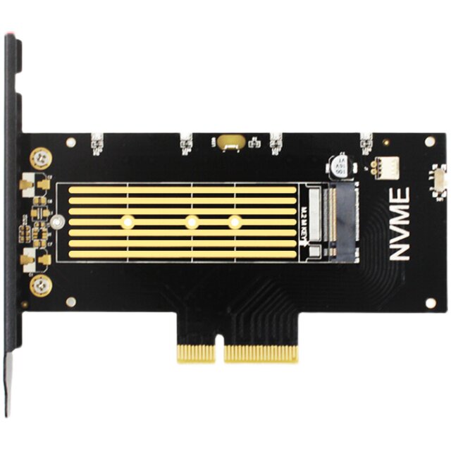 Jiayi Sk5 Nvme Adapter Card Expansion Card Pcie3.0 X4 Full-Speed M-Key Large Capacitor with Rgb Indicator Light