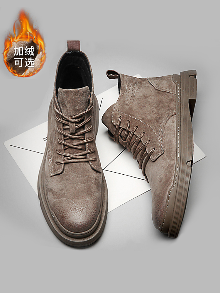 Martin boots men's high-top British style tooling boots autumn men's shoes ins mid-top men's boots winter boots men's trendy shoes