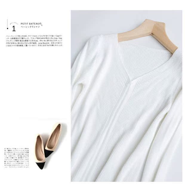 M812 mùa thu hai phụ nữ mặc áo len cổ chữ V thon gọn, mỏng manh áo khoác cardigan