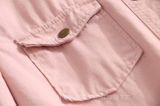 T847 Áo sơ mi nữ rộng rãi của Mỹ 	áo sơ mi cổ trụ nữ dài tay	